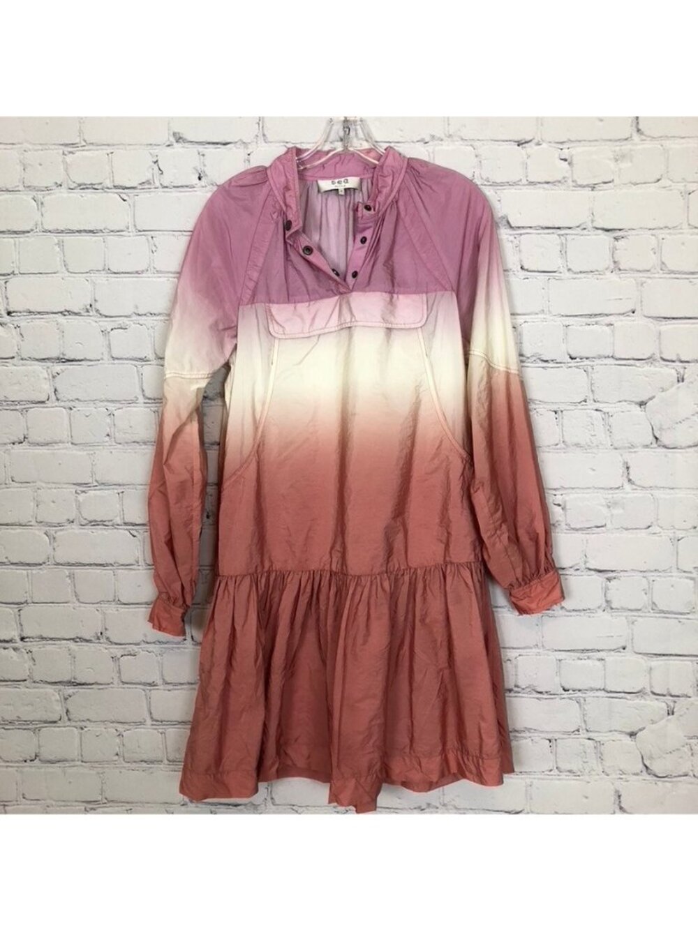 Sea New York Zanna Dress Size S Ombre Tie Dye Windbreaker